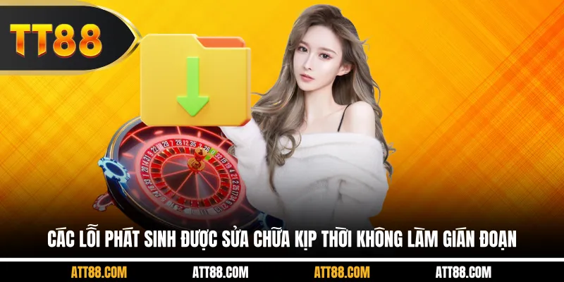 Các lỗi phát sinh được sửa chữa kịp thời không làm gián đoạn